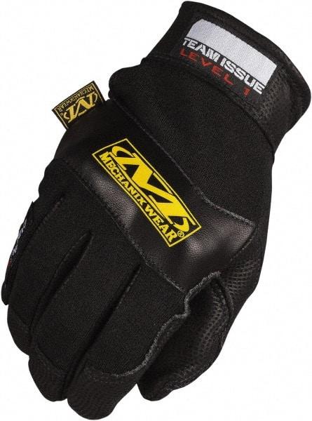 Mechanix Wear - Size L (10) Leather Flame Resistant Work Gloves - For General Purpose, Uncoated, Hook & Loop Cuff, Full Fingered, Black, Paired - A1 Tooling