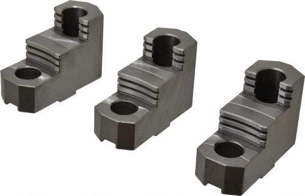 Buck Chuck Company - 10" Max Chuck Diam Compatibility, Steel Tongue & Groove Hard Lathe Top Jaws - 2" High - A1 Tooling