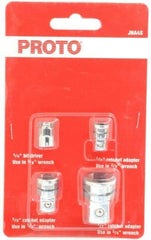 Proto - 1/4, 3/8, 1/2" Drive, Ratcheting Wrench Adapter Set Inch - 1-1/8" OAL - A1 Tooling