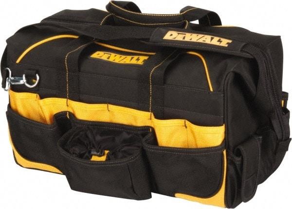 DeWALT - 42 Pocket Black & Yellow Polyester Tool Bag - 18" Wide x 9-1/2" Deep x 10-1/2" High - A1 Tooling