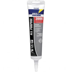 White Lightning - 5.5 oz Cartridge Clear Acrylic & Latex Caulk - -30 to 180°F Operating Temp, 12 min Tack Free Dry Time, Series 3006 - A1 Tooling