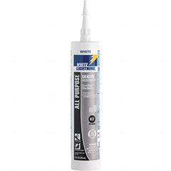 White Lightning - 10 oz Cartridge White RTV Silicone Joint Sealant - -80 to 400°F Operating Temp, 30 min Tack Free Dry Time, 24 hr Full Cure Time - A1 Tooling