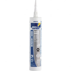 White Lightning - 10 oz Cartridge White RTV Silicone Joint Sealant - -80 to 450°F Operating Temp, 30 min Tack Free Dry Time, 24 hr Full Cure Time - A1 Tooling