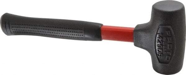 Proto - 16 oz Head 1-5/8" Face Diam Urethane Dead Blow Hammer - 12" OAL, Fiberglass Handle - A1 Tooling