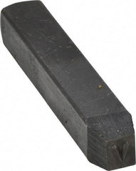 Made in USA - 3/16" Character Size, V Character, Heavy Duty Individual Steel Stamp - Steel, Letter - A1 Tooling