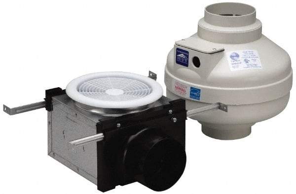 Fantech - 4" Blade, Direct Drive, 0.027 hp, 100 CFM, Totally Enclosed Exhaust Fan - 5-5/16" Opening Height x 7-3/16" Opening Width, 7-3/16" Deep, 5/16" Projection, 115 Volt, Single Phase - A1 Tooling