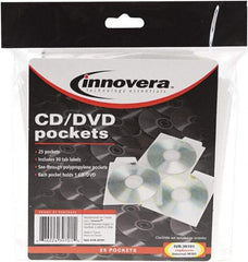 innovera - 25 Piece Clear CD/DVD Pockets - 5" High x 5" Wide - A1 Tooling