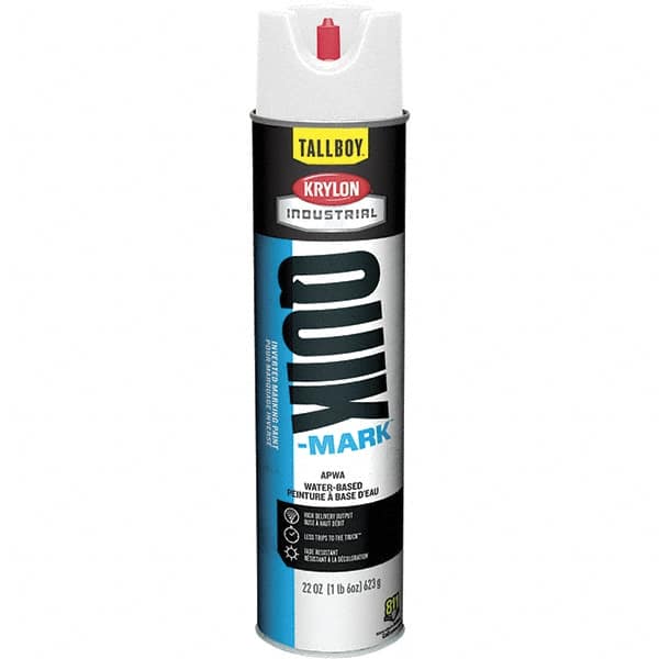 Krylon - 25 fl oz White Marking Paint - 35 to 71 Sq Ft Coverage, Water-Based Formula - A1 Tooling