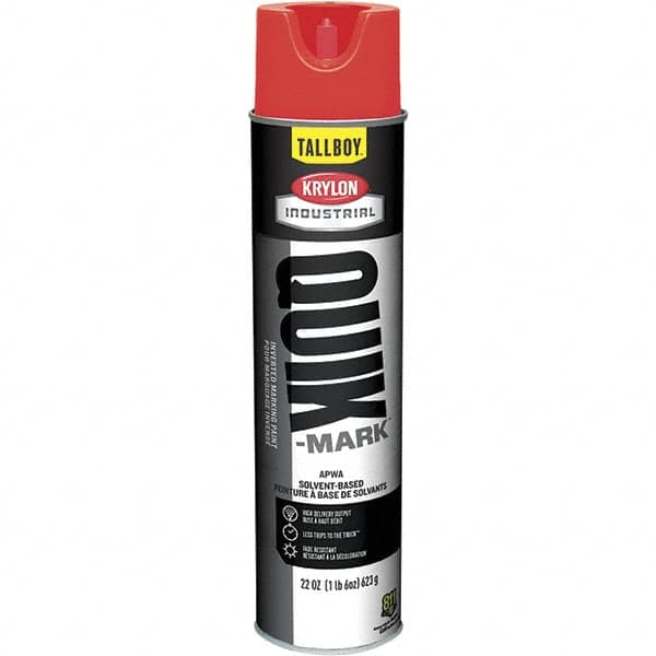 Krylon - 25 fl oz Red Marking Paint - 35 to 71 Sq Ft Coverage, Solvent-Based Formula - A1 Tooling