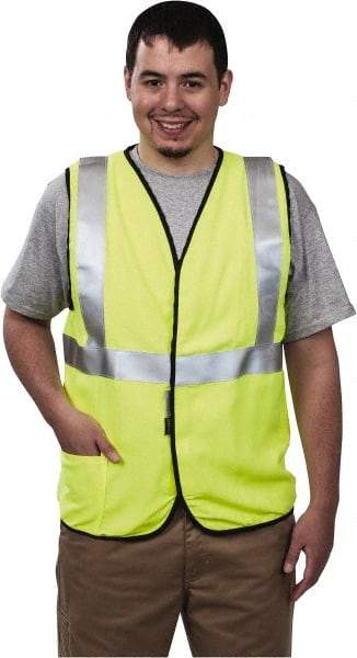 OccuNomix - Size L Flame Resistant/Retardant Yellow Solid General Purpose Vest - 40 to 42" Chest, ANSI 107-2015, ASTM F1506, ATPV=5.4 cal/Sq cm, NFPA 70E/HRC=1, Hook & Loop Closure, 1 Pocket, Modacrylic/Aramid Blend - A1 Tooling