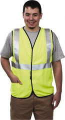 OccuNomix - Size L Flame Resistant/Retardant Yellow Solid General Purpose Vest - 40 to 42" Chest, ANSI 107-2015, ASTM F1506, ATPV=5.4 cal/Sq cm, NFPA 70E/HRC=1, Hook & Loop Closure, 1 Pocket, Modacrylic/Aramid Blend - A1 Tooling