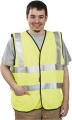 OccuNomix - Size 2XL Flame Resistant/Retardant Yellow Solid General Purpose Vest - 48 to 50" Chest, ANSI 107-2015, ASTM F1506, ATPV=5.4 cal/Sq cm, NFPA 70E/HRC=1, Hook & Loop Closure, 1 Pocket, Modacrylic/Aramid Blend - A1 Tooling