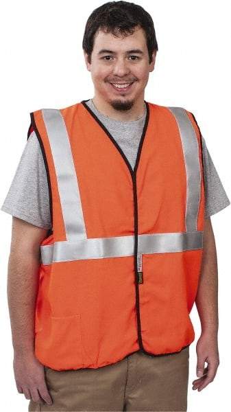 OccuNomix - Size 2XL Flame Resistant/Retardant Orange Solid General Purpose Vest - 48 to 50" Chest, ANSI 107-2015, ASTM F1506, ATPV=5.4 cal/Sq cm, NFPA 70E/HRC=1, Hook & Loop Closure, 1 Pocket, Modacrylic/Aramid Blend - A1 Tooling