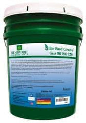 Renewable Lubricants - 5 Gal Pail, Mineral Gear Oil - 10°F to 250°F, 166 St Viscosity at 40°C, 24.1 St Viscosity at 100°C, ISO 220 - A1 Tooling