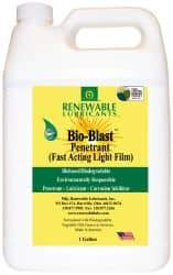 Renewable Lubricants - 1 Gal Bottle Thin Oily Film Penetrant/Lubricant - -22°F to 208°F - A1 Tooling