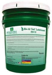 Renewable Lubricants - 5 Gal Pail, ISO 32, Air Tool Oil - -22°F to 250°, 29.33 Viscosity (cSt) at 40°C, 7.34 Viscosity (cSt) at 100°C, Series Bio-Air - A1 Tooling