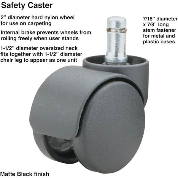 Master Caster - Cushions, Casters & Chair Accessories Type: Caster Set For Use With: Office and Home Furniture - A1 Tooling