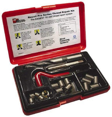 Value Collection - 36 Inserts, M6x1.00, M6x1.00 Metric Coarse, Thread Repair Kit - 9mm Insert Length - Exact Industrial Supply