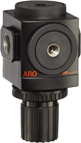 ARO/Ingersoll-Rand - 1/2 NPT Port, 210 CFM, Aluminum Standard Regulator - 10 to 200 psi Range, 250 Max psi Supply Pressure, 1/8" Gauge Port Thread, 3.15" Wide x 5.472" High - A1 Tooling