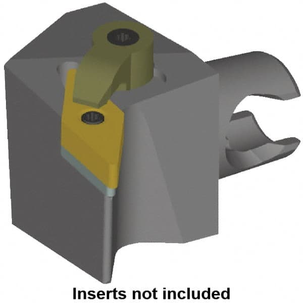 Kennametal - Left Hand Cut, Size KM25, VN.. Insert Compatiblity, Modular Turning & Profiling Cutting Unit Head - 28.5mm Ctr to Cutting Edge, 30mm Head Length, Series KM Mini - A1 Tooling