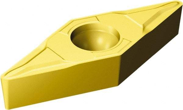 Sandvik Coromant - VBMT333 MF Grade 2015 Carbide Turning Insert - TiCN/Al2O3/TiN Finish, 35° Diamond, 3/8" Inscr Circle, 3/16" Thick, 3/64" Corner Radius - A1 Tooling