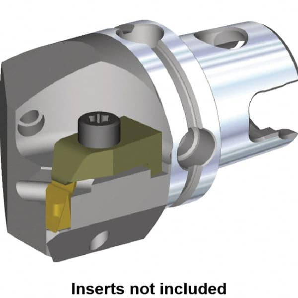 Kennametal - NU3R Insert, 50mm Head Length, Modular Grooving Cutting Unit Head - Left Hand Cut, System Size KM50, Through Coolant, Series Top Notch - A1 Tooling