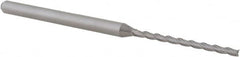 Accupro - 1/16", 0.95" LOC, 1/8" Shank Diam, 2-1/2" OAL, 3 Flute, Solid Carbide Square End Mill - Single End, Uncoated, Spiral Flute, 30° Helix, Centercutting, Right Hand Cut, Right Hand Flute, Series Miniature - A1 Tooling