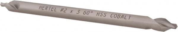 Hertel - #2 Plain Cut 60° Incl Angle Cobalt Combo Drill & Countersink - A1 Tooling