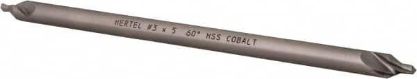 Hertel - #3 Plain Cut 60° Incl Angle Cobalt Combo Drill & Countersink - A1 Tooling