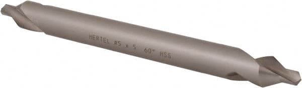 Hertel - #5 Plain Cut 60° Incl Angle High Speed Steel Combo Drill & Countersink - A1 Tooling