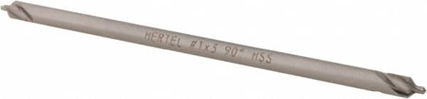 Hertel - #1 Plain Cut 90° Incl Angle High Speed Steel Combo Drill & Countersink - A1 Tooling