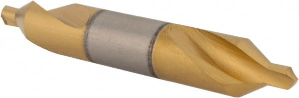 Hertel - #4-1/2 Plain Cut 60° Incl Angle High Speed Steel Combo Drill & Countersink - A1 Tooling