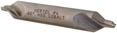 Hertel - #4 Plain Cut 60° Incl Angle Cobalt Combo Drill & Countersink - A1 Tooling