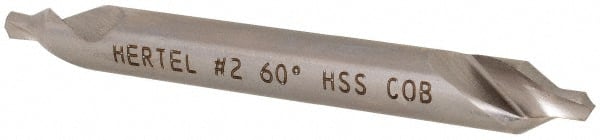 Hertel - #2 Plain Cut 60° Incl Angle Cobalt Combo Drill & Countersink - A1 Tooling