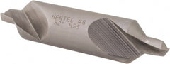 Hertel - #8 Plain Cut 82° Incl Angle High Speed Steel Combo Drill & Countersink - A1 Tooling