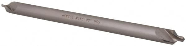 Hertel - #4 Plain Cut 90° Incl Angle High Speed Steel Combo Drill & Countersink - A1 Tooling