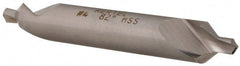 Hertel - #4 Plain Cut 82° Incl Angle High Speed Steel Combo Drill & Countersink - A1 Tooling