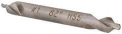 Hertel - #1 Plain Cut 82° Incl Angle High Speed Steel Combo Drill & Countersink - A1 Tooling