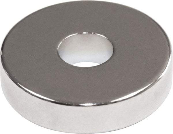 Mag-Mate - 0.365" Diam, 1/4" Cup Height, 1/4" Overall Height, 8.2 Lb Average Pull Force, 8.2 Lb Max Pull Force, Neodymium Rare Earth Cup Magnet - Through Hole Style, 0.2" Cup ID - A1 Tooling