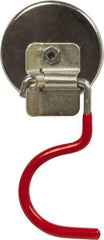 Mag-Mate - 38 Lb Max Pull Force, 5/16" Overall Height, 2.03" Diam, Ceramic Cup Magnet - Hook Style, 1-7/8" Clamp Opening, Chrome Plated - A1 Tooling