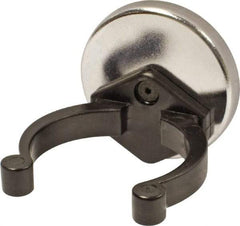 Mag-Mate - 38 Lb Max Pull Force, 5/16" Overall Height, 2.03" Diam, Ceramic Cup Magnet - Clamp Style, 2-1/8" Clamp Opening, Chrome Plated - A1 Tooling