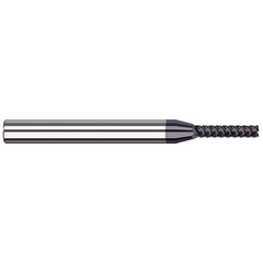 Square End Mill: 9/64'' Dia, 3/4'' LOC, 3/16'' Shank Dia, 3'' OAL, 5 Flutes, Solid Carbide Single End, AlTiN Finish, 44 ° Variable Helix, RH Cut, RH Flute