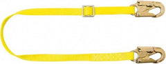 PRO-SAFE - 6' Long, 350 Lb Capacity, 1 Leg Locking Snap Hook Harness Lanyard - Polyester Webbing, Locking Snap Hook Anchorage Connection - A1 Tooling