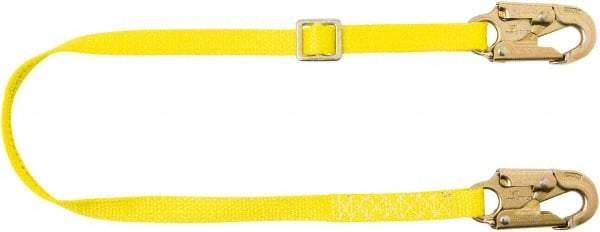 PRO-SAFE - 100' Long, 350 Lb Capacity, 1 Leg Locking Snap Hook Harness Lifeline - 5/8" Diam, Co-Polymer Rope, Locking Snap Hook Anchorage Connection - A1 Tooling