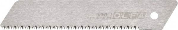 Olfa - 1 Piece Steel Serrated Blade - 142mm OAL, 5-37/64" Blade Length, 0.02" Blade Thickness - A1 Tooling