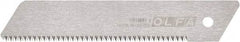 Olfa - 1 Piece Steel Serrated Blade - 142mm OAL, 5-37/64" Blade Length, 0.02" Blade Thickness - A1 Tooling