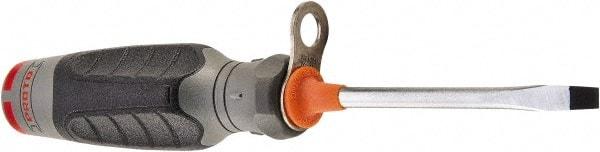 Proto - Tethered & Slotted Screwdriver - Round Shank, Ergonomic Handle - A1 Tooling