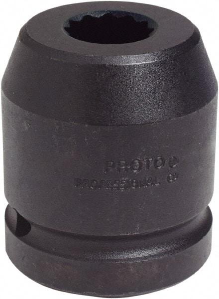 Proto - 1" Drive 1-7/16" Standard Impact Socket - 12 Points, 2-11/16" OAL - A1 Tooling