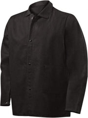 Steiner - Size 2XL Welding & Flame Resistant/Retardant Jacket - Black, Cotton, Snaps Closure, 56 to 58" Chest - A1 Tooling