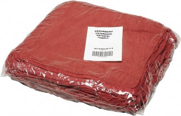 Ability One - Reclaimed Cotton Shop Towel Rag - Low Lint, Red, 13-1/2 x 15-1/2" - A1 Tooling